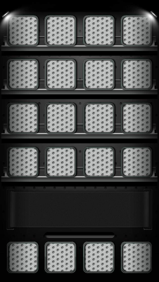 黒のメタリックなiPhone5 スマホ用壁紙