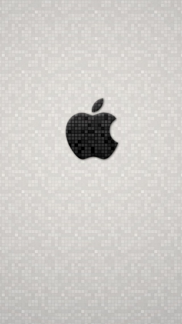 Simple White Pixel iPhone5 スマホ用壁紙