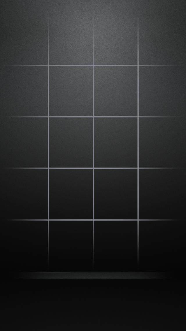 シンプルな黒のグリッド iPhone5 スマホ用壁紙
