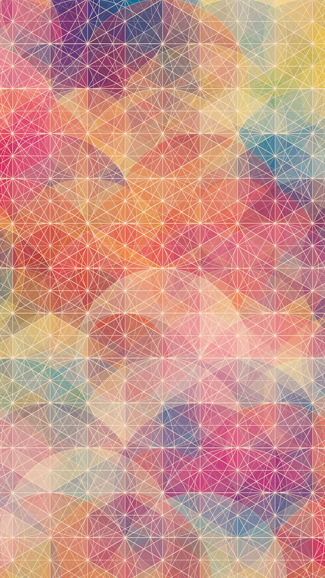 カラフルな楕円集合 iPhone5 スマホ用壁紙