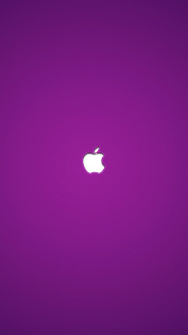 シンプルな紫アップルロゴ Iphone5 スマホ用壁紙 Wallpaperbox
