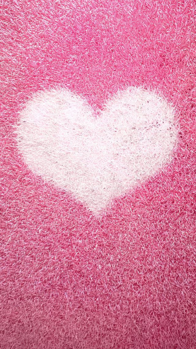 ピンクのファー iPhone5 スマホ用壁紙