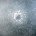 傷ついてるアップルロゴ iPhone5 スマホ用壁紙