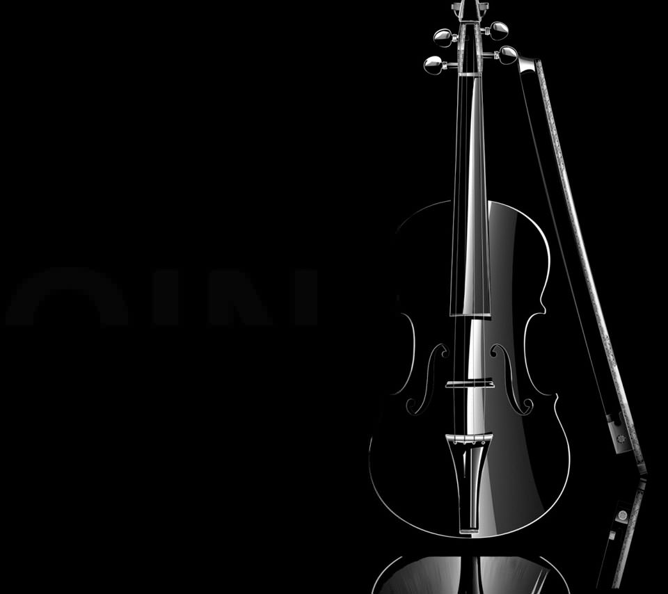 黒いバイオリン Androidスマホ壁紙