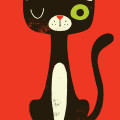 黒猫の肖像 iPhone5 スマホ用壁紙