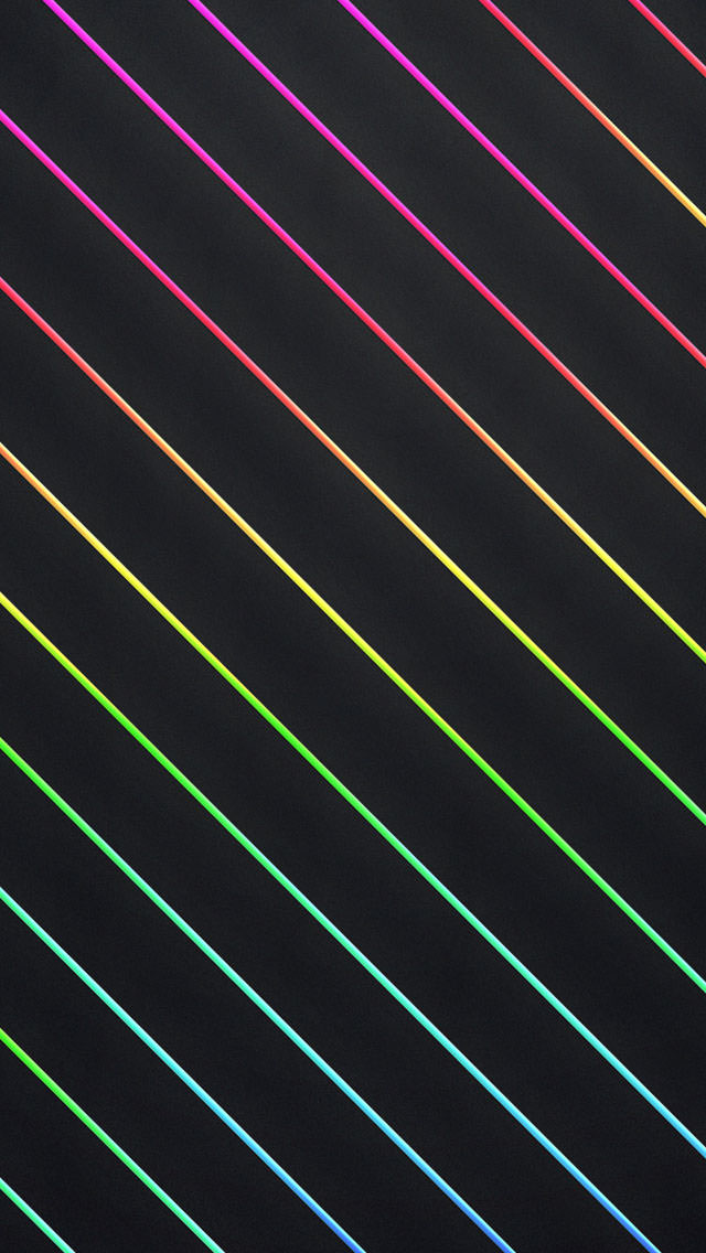 虹色の斜線 iPhone5 スマホ用壁紙
