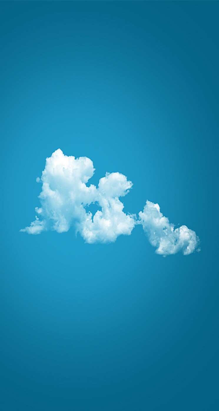 空に浮かぶ綺麗な雲 iPhone5 スマホ用壁紙