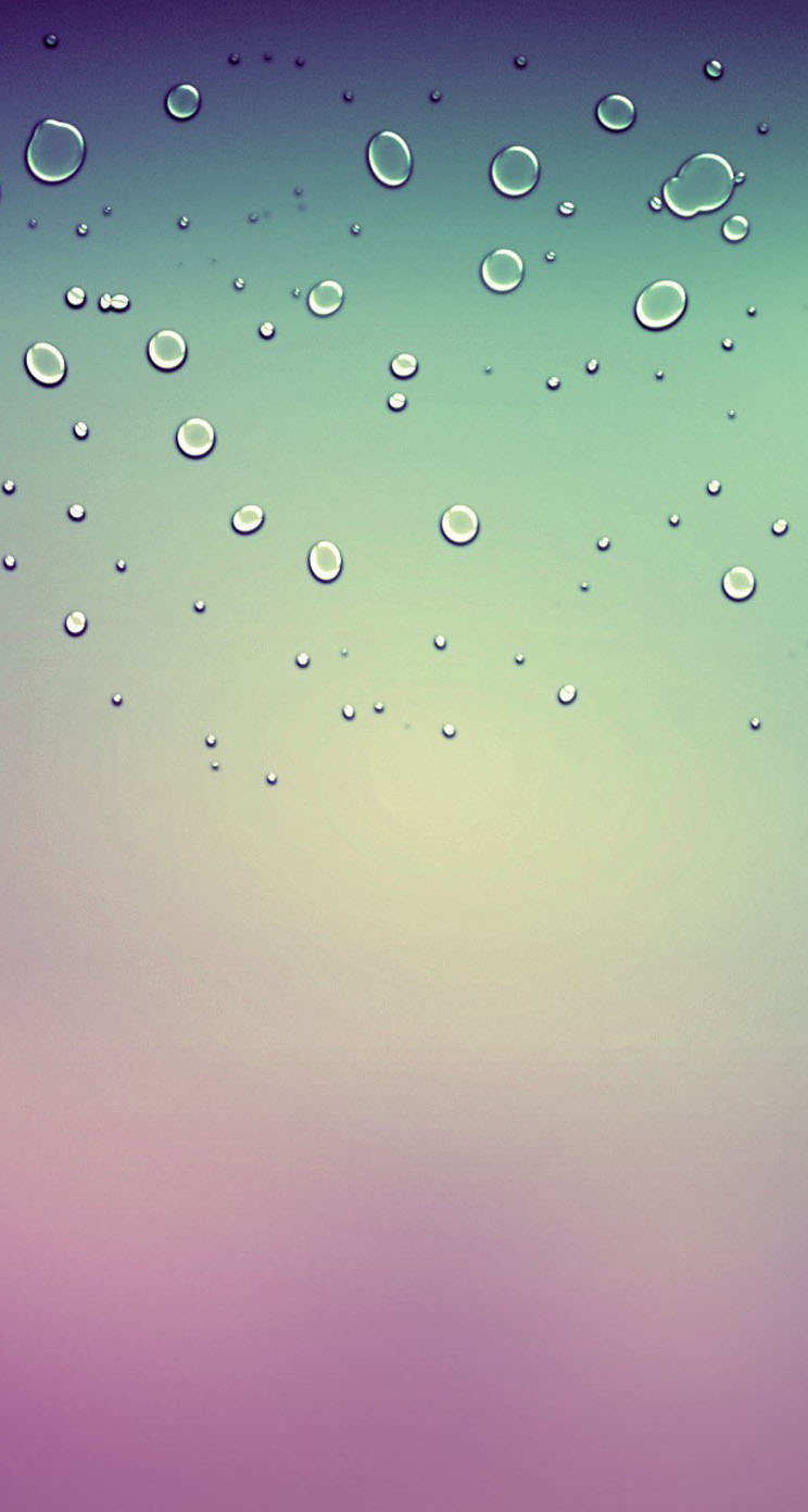 水滴のついた淡いグラデーション iPhone5 スマホ用壁紙