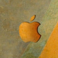 グランジ風アップルロゴ iPhone5 スマホ用壁紙