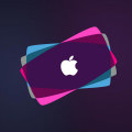 Purple Apple Logo iPhone5 スマホ用壁紙
