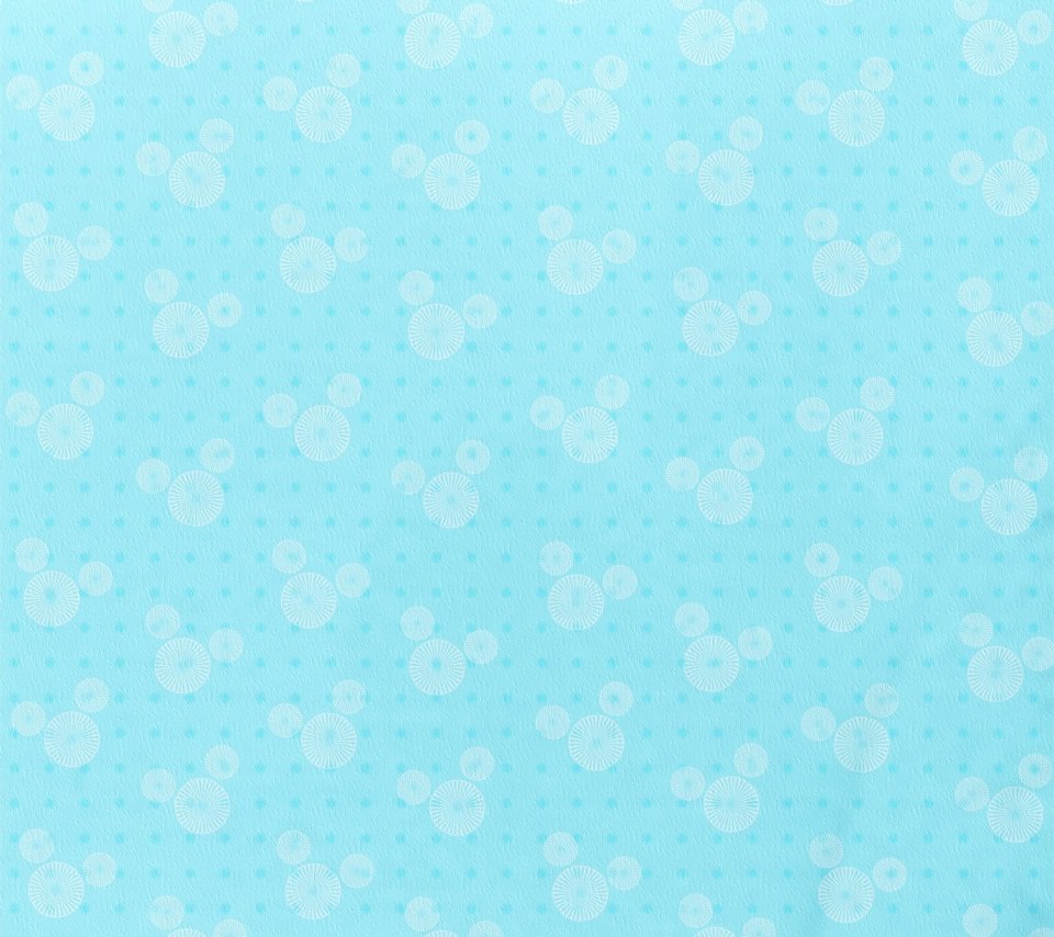水色のミッキーマウス柄 Android壁紙