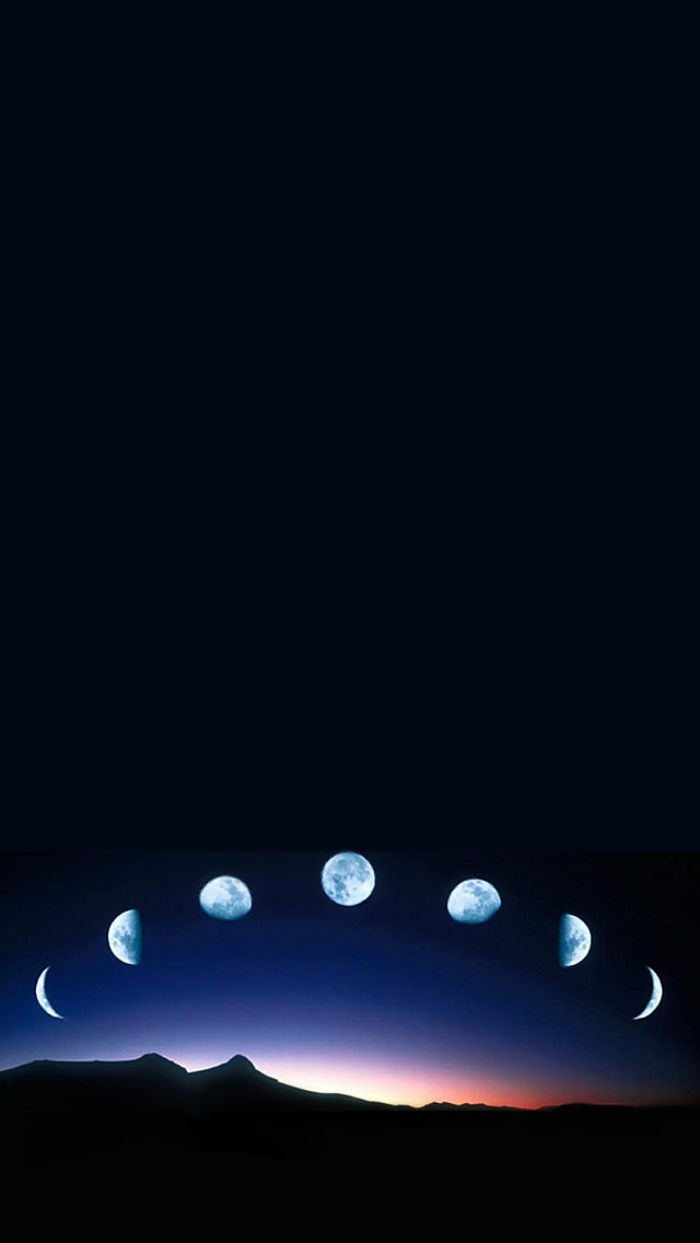 月の満ち欠け iPhone5 スマホ用壁紙