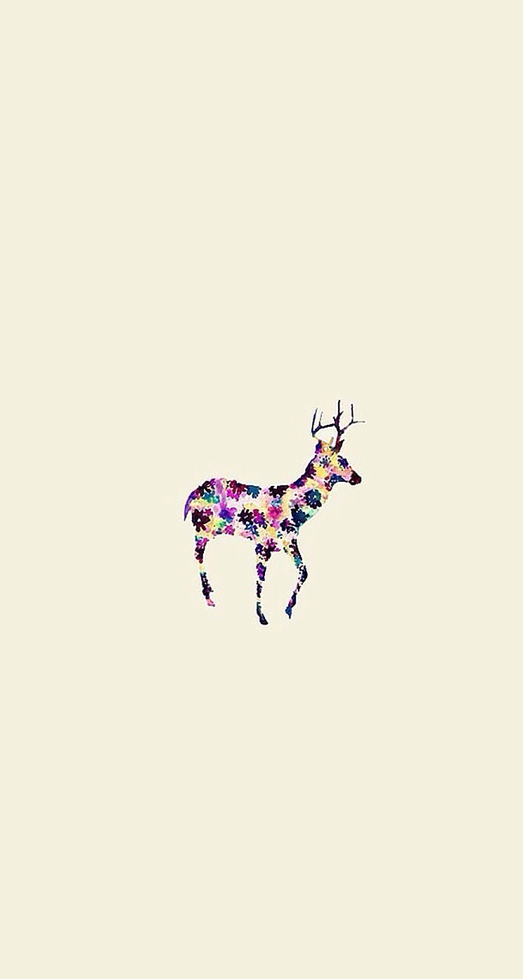 かわいい鹿のイラスト Iphone5 スマホ用壁紙 Wallpaperbox