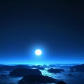 夜の光る満月 iPhone5 スマホ用壁紙