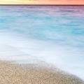 綺麗な夕焼けと淡い色の海 iPhone5 スマホ用壁紙