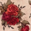 赤い薔薇のイラスト iPhone5 スマホ用壁紙