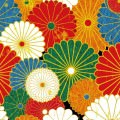 和風の花模様 iPhone5 スマホ用壁紙