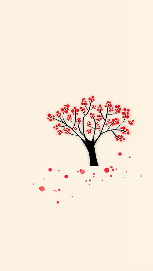 かわいい梅のイラスト Iphone5 スマホ用壁紙 Wallpaperbox