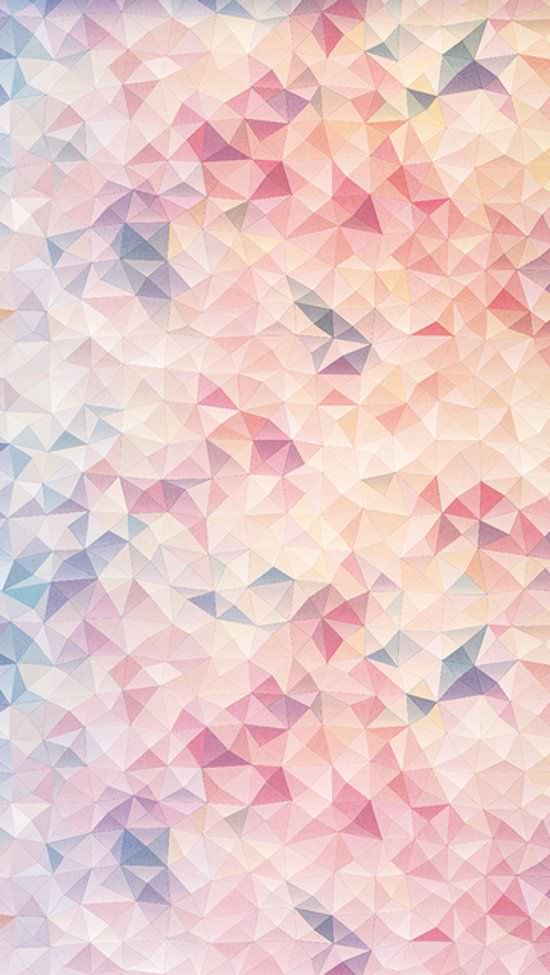 カラフルな三角のポリゴン iPhone壁紙
