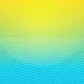 波と太陽 iPhone壁紙