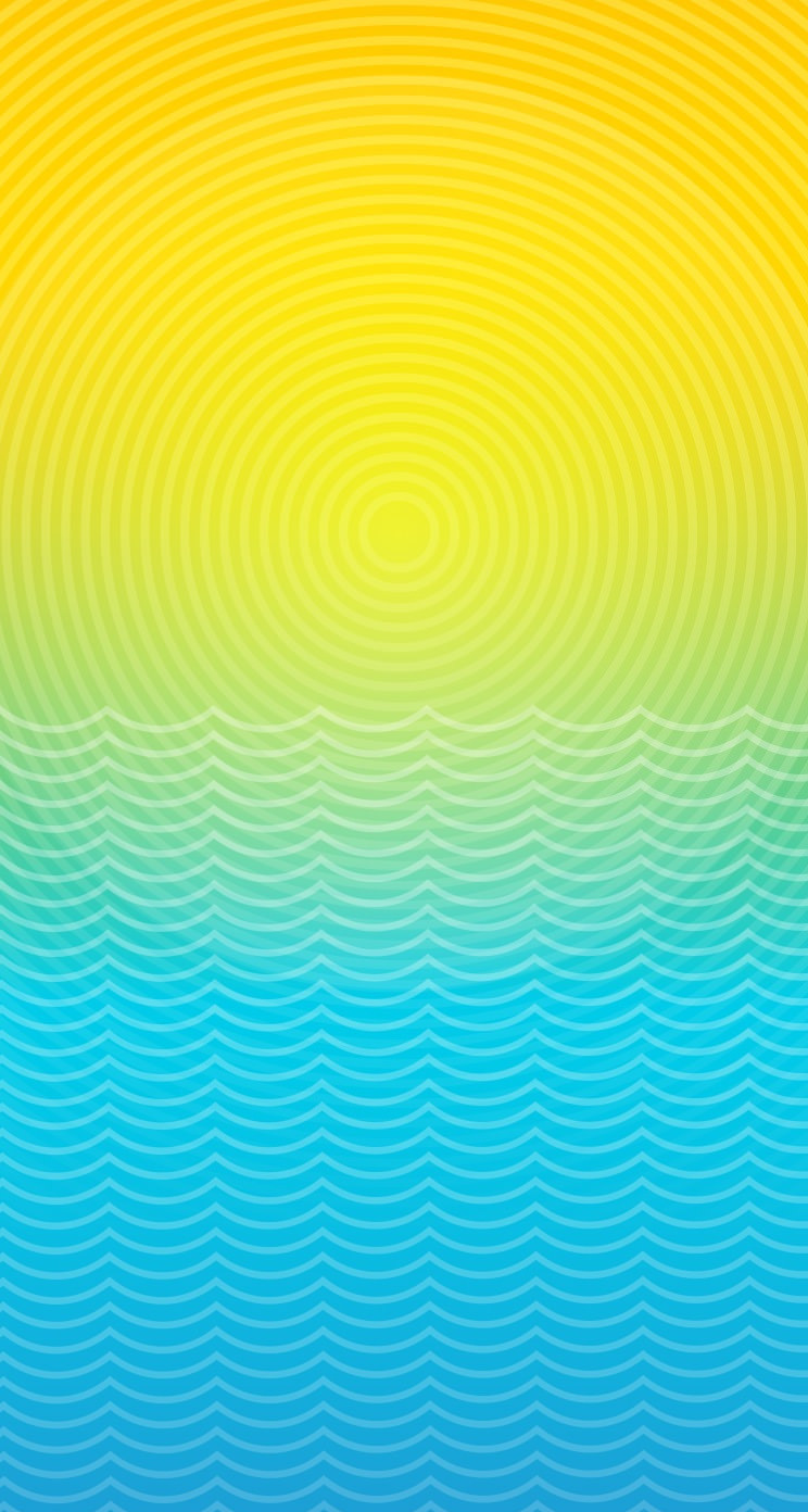 波と太陽 Iphone壁紙 Wallpaperbox