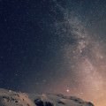 雪山と銀河 iPhone5 壁紙