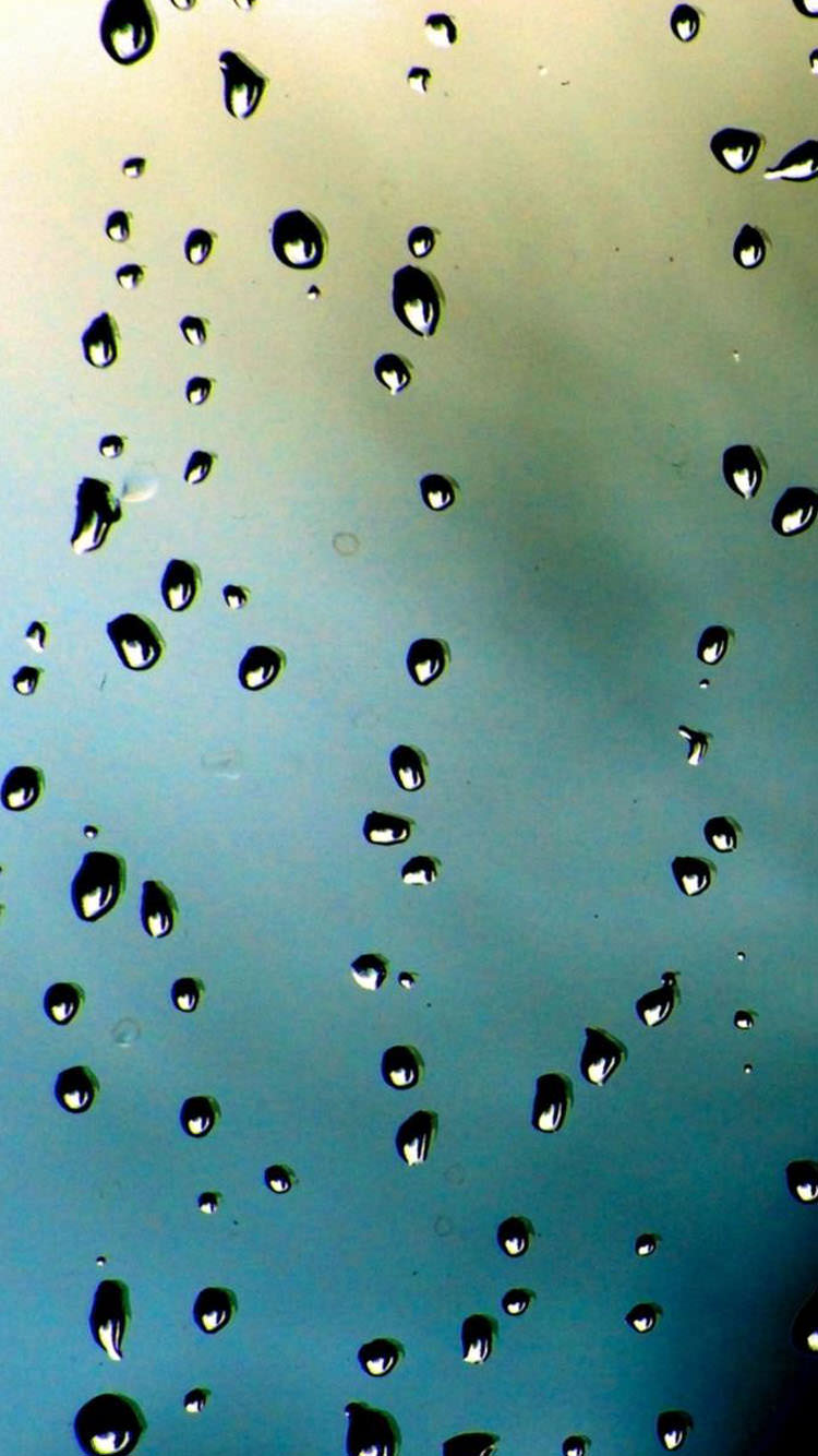 水滴についたガラス iPhone6 壁紙