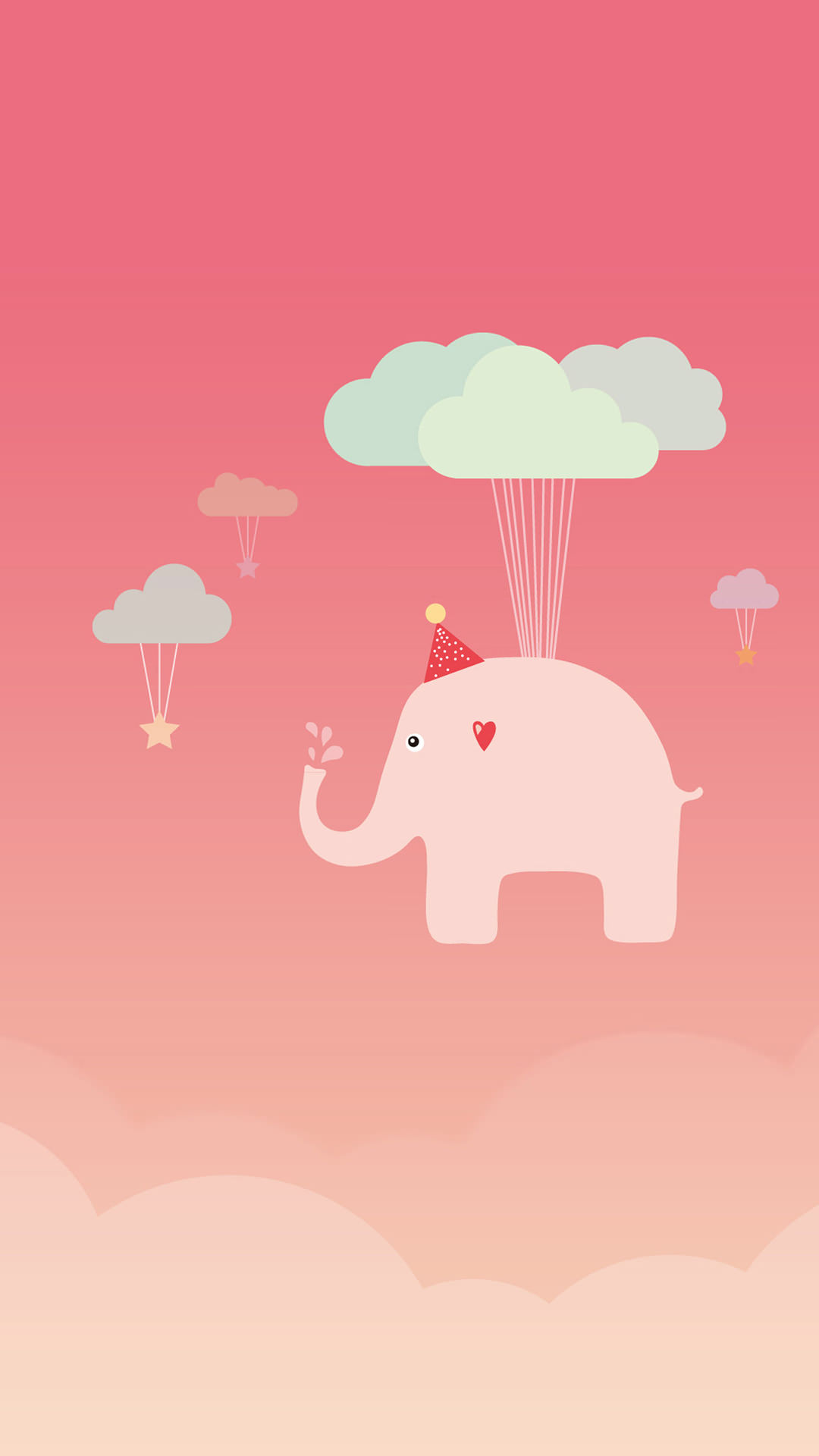 空飛ぶ象さん iPhone6 Plus 壁紙