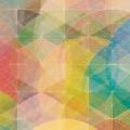 暖色のカラフルな幾何学模様 iPhone6 Plus 壁紙