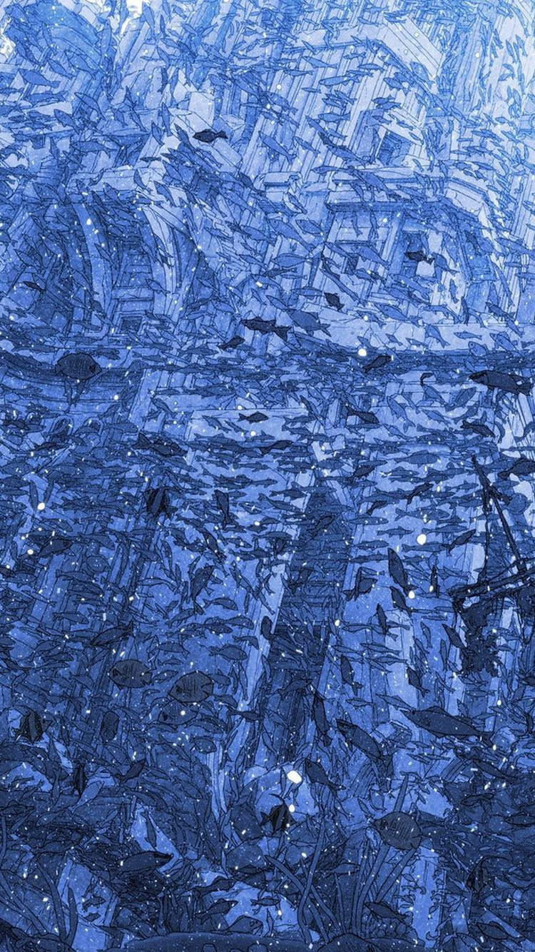 青のモーメント iPhone6 壁紙