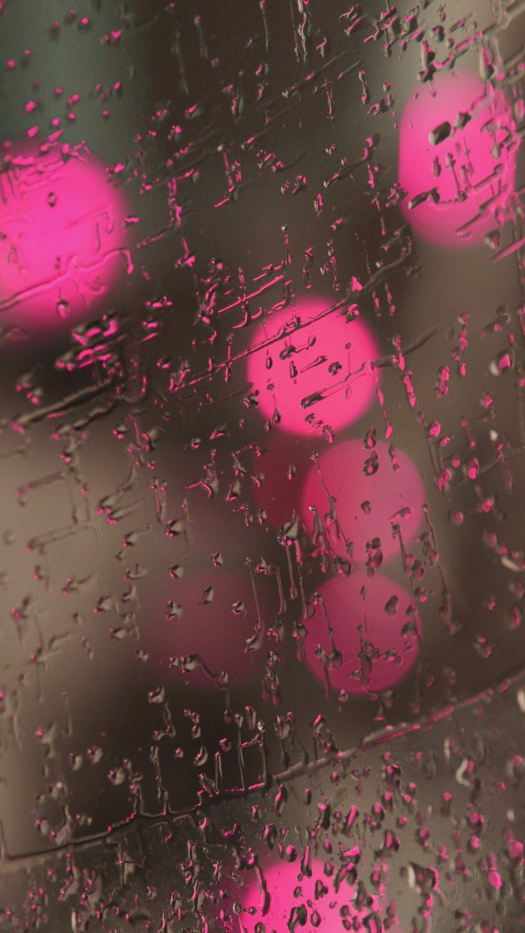 ガラス越しのピンクの光 iPhone6 Plus 壁紙