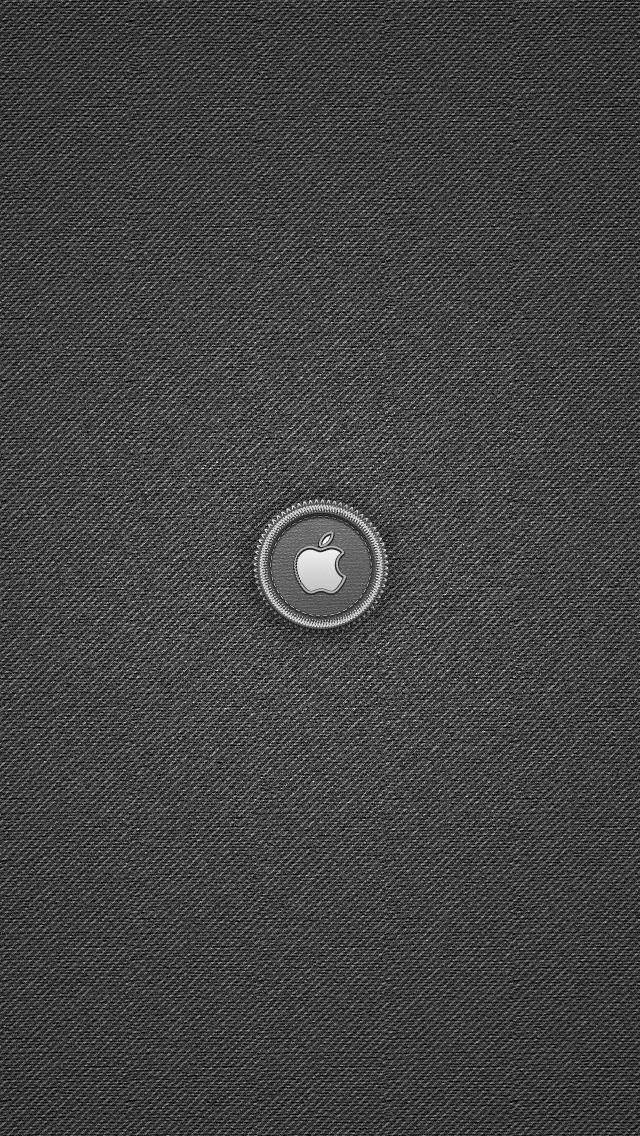 ダークグレーのアップル iPhone5壁紙