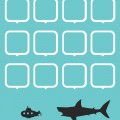 鮫と潜水艦 iPhone5壁紙