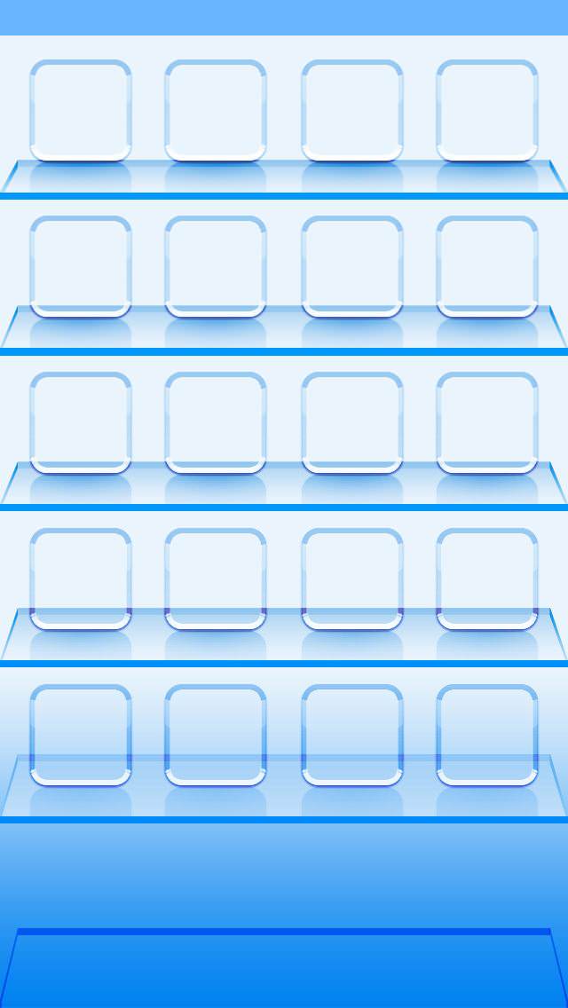 青いガラスの棚 iPhone5壁紙