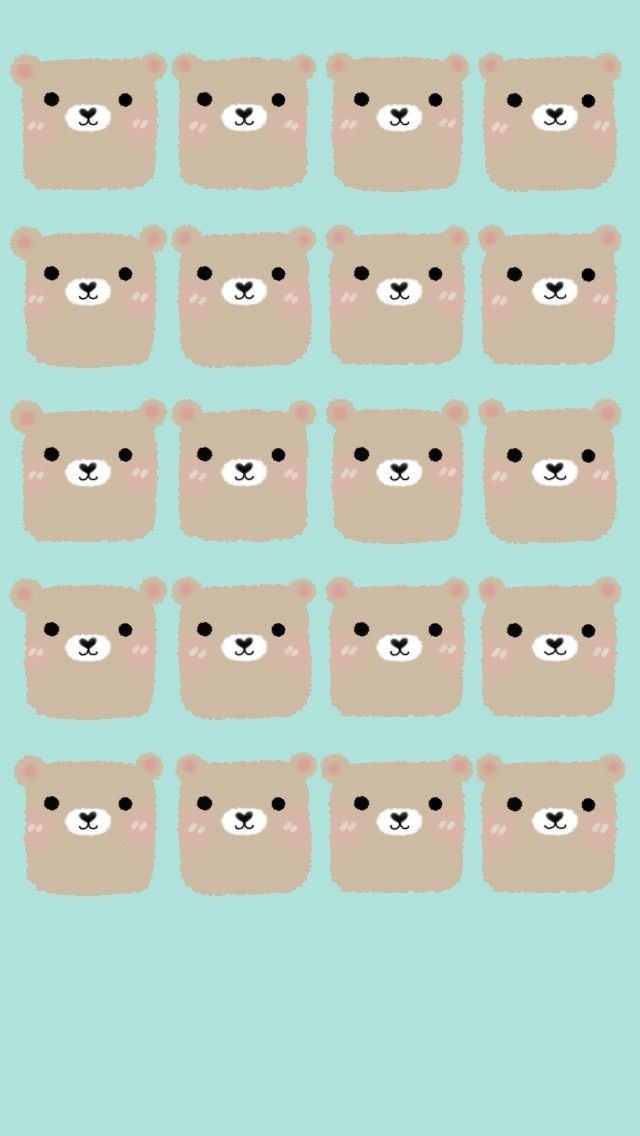 かわいいクマちゃん iPhone5壁紙