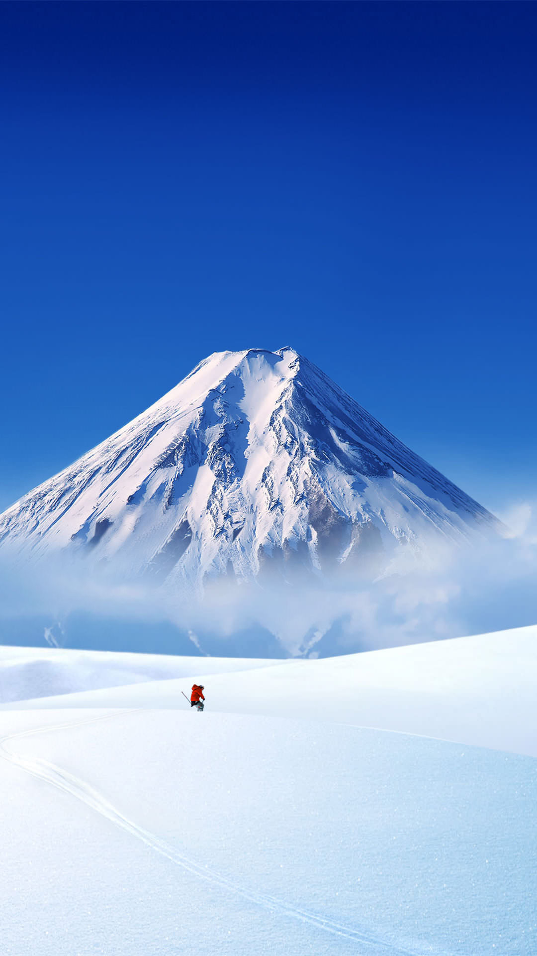 雪山とゲレンデ iPhone6 Plus壁紙