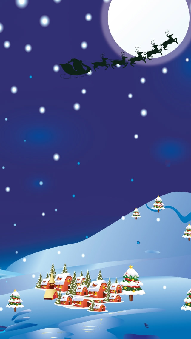 雪とソリ iPhone5壁紙