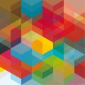 カラフルな四角 Android壁紙