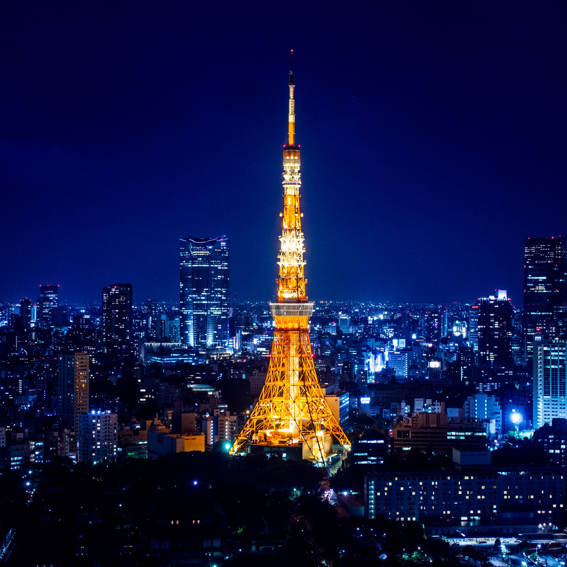 夜の東京タワー Android壁紙