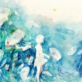 水彩画の女子高生 iPhone6壁紙