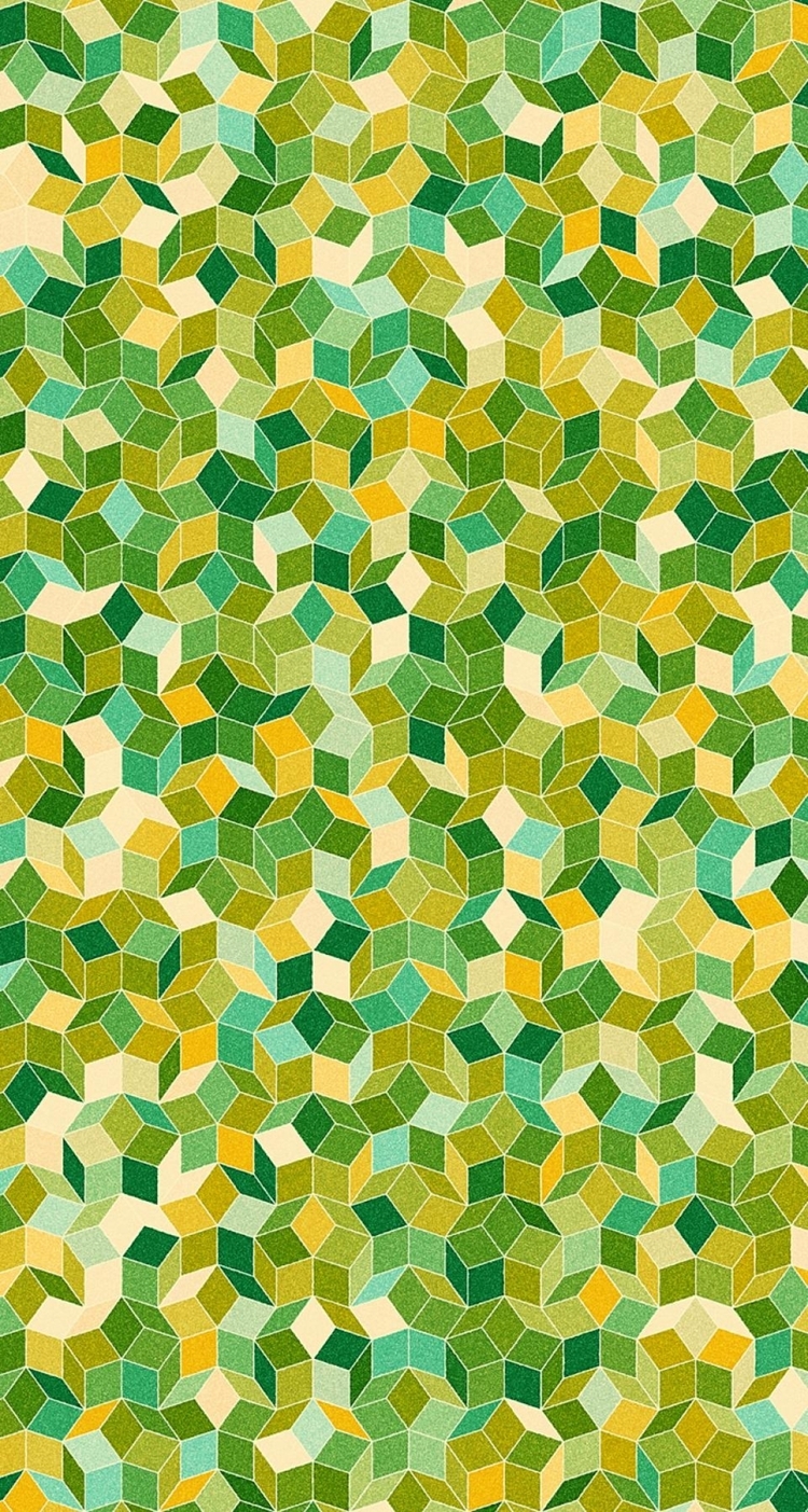 緑のキューブ iPhone6壁紙