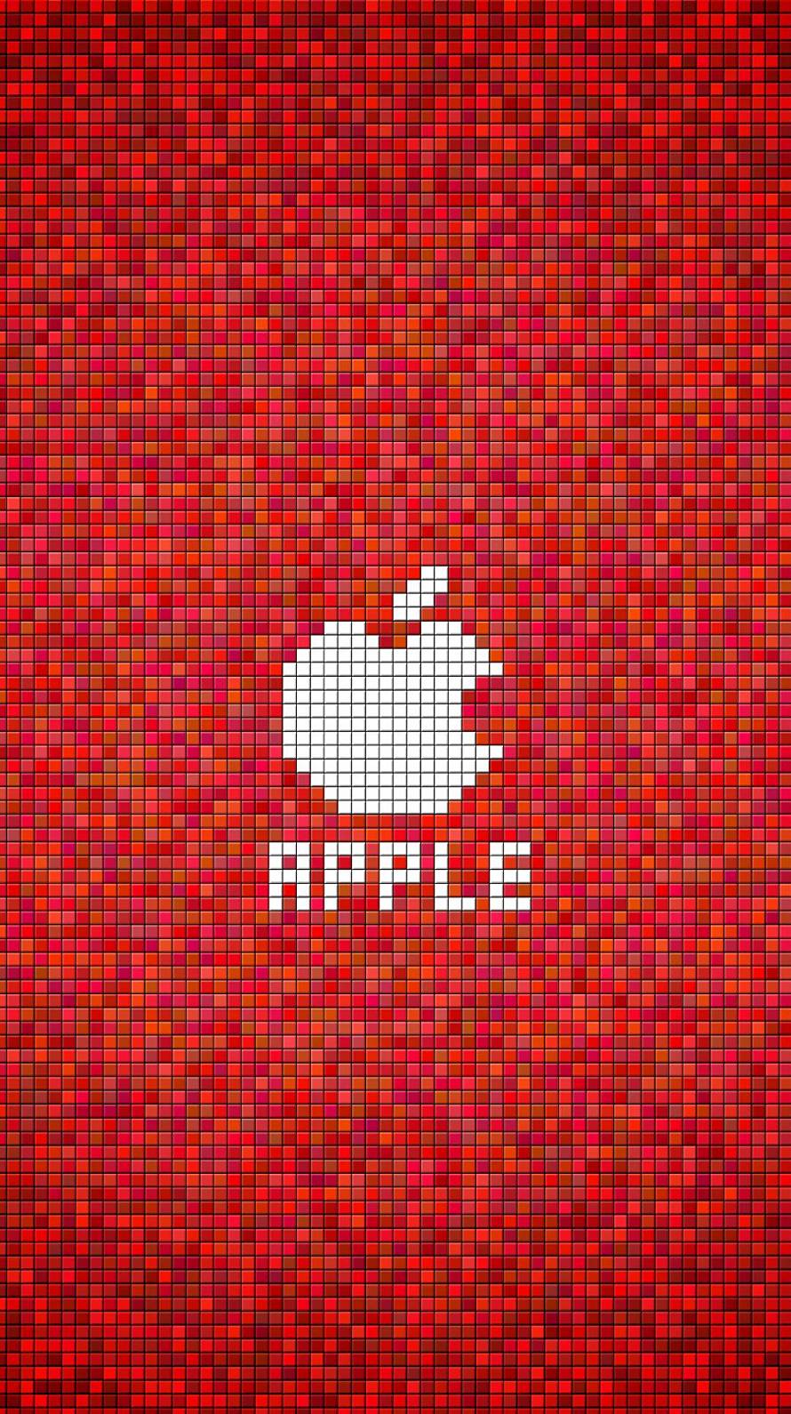 ドット・アップル(赤) iPhone6壁紙