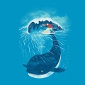 クジラ&サーフィン iPhone6壁紙
