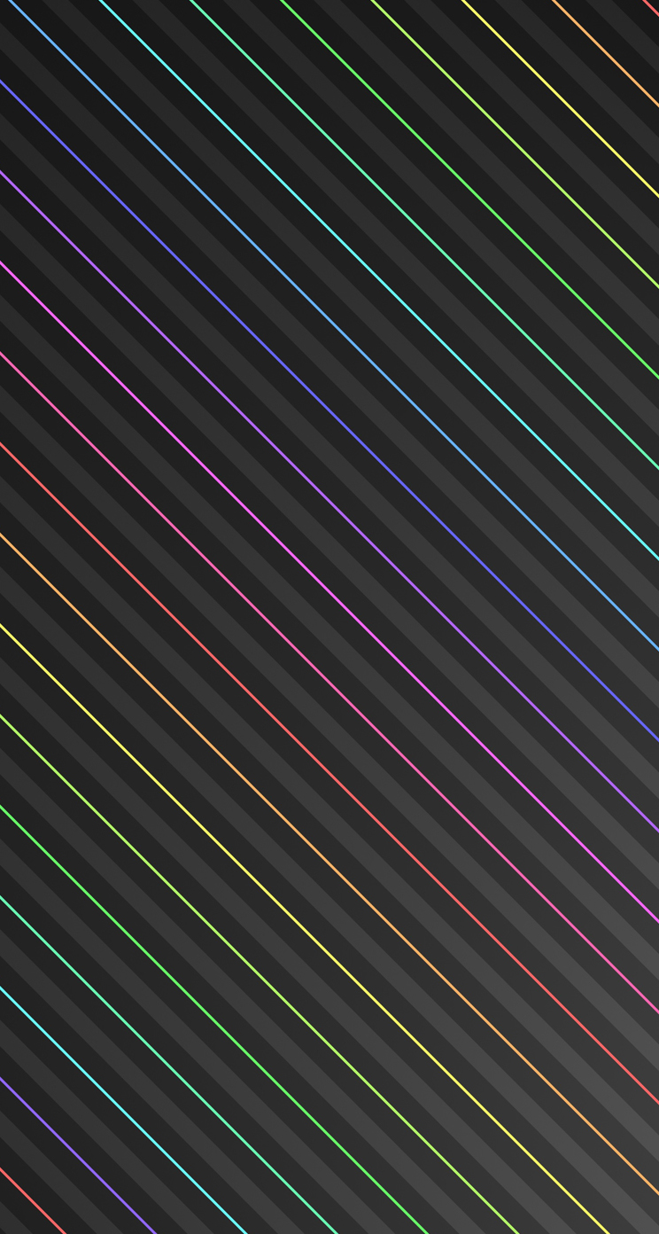 虹色の斜めのボーダー iPhone6壁紙