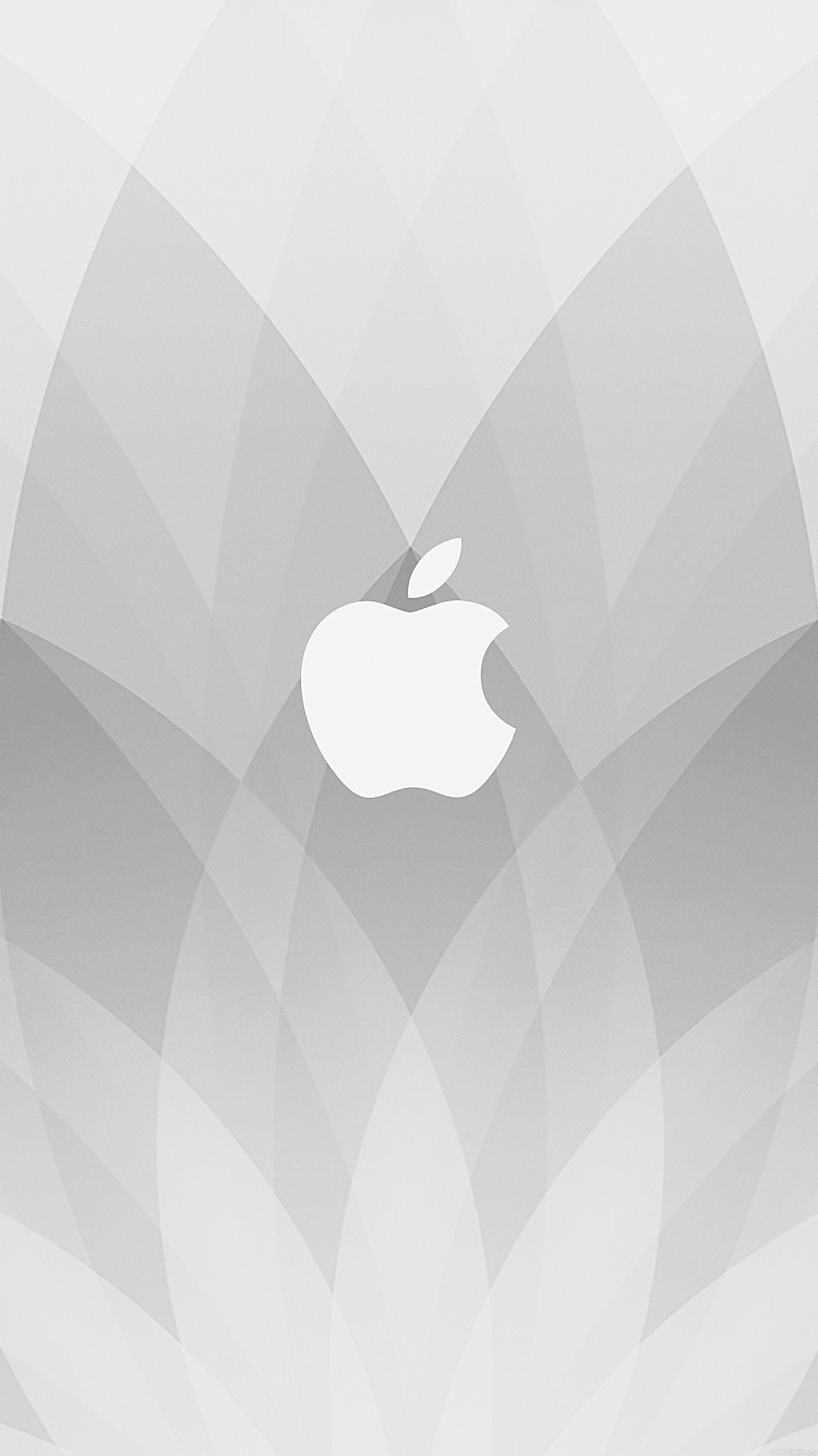 ホワイトクリーンなアップルロゴ iPhone6壁紙