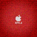 赤のドットアップル Android壁紙