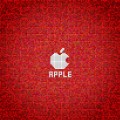 赤のドットアップル Android壁紙
