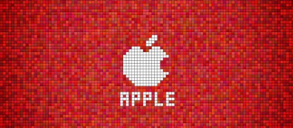 赤のドットアップル Android壁紙