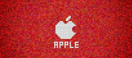 赤のドットアップル Android壁紙