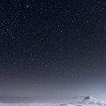 雪景色と銀河 iPhone6壁紙
